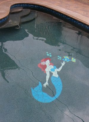 Mermaid & Fish Pool Mosaic