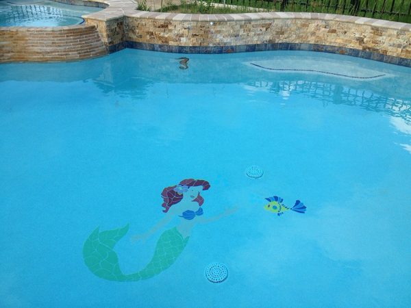 Mermaid & Fish Pool Mosaic