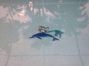 Mermaid & Crystal Dolphin Pool Mosaic
