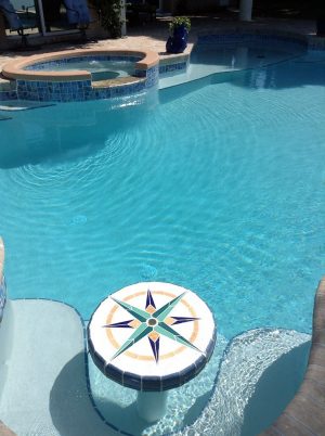 Compass/Medallion 7 Pool Mosaic