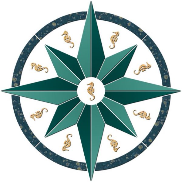 Compass/Medallion 6 Pool Mosaic