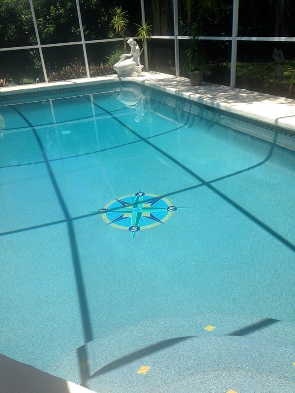 Rose Compass 2 Pool Mosaic