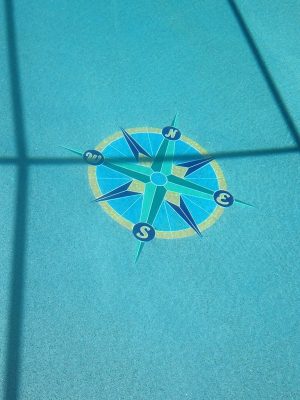 Rose Compass 2 Pool Mosaic