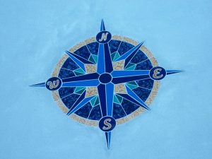 Rose Compass 1 Pool Mosaic