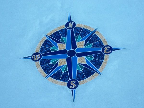 Rose Compass 1 Pool Mosaic