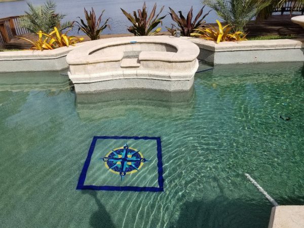 Rose Compass 1 Pool Mosaic