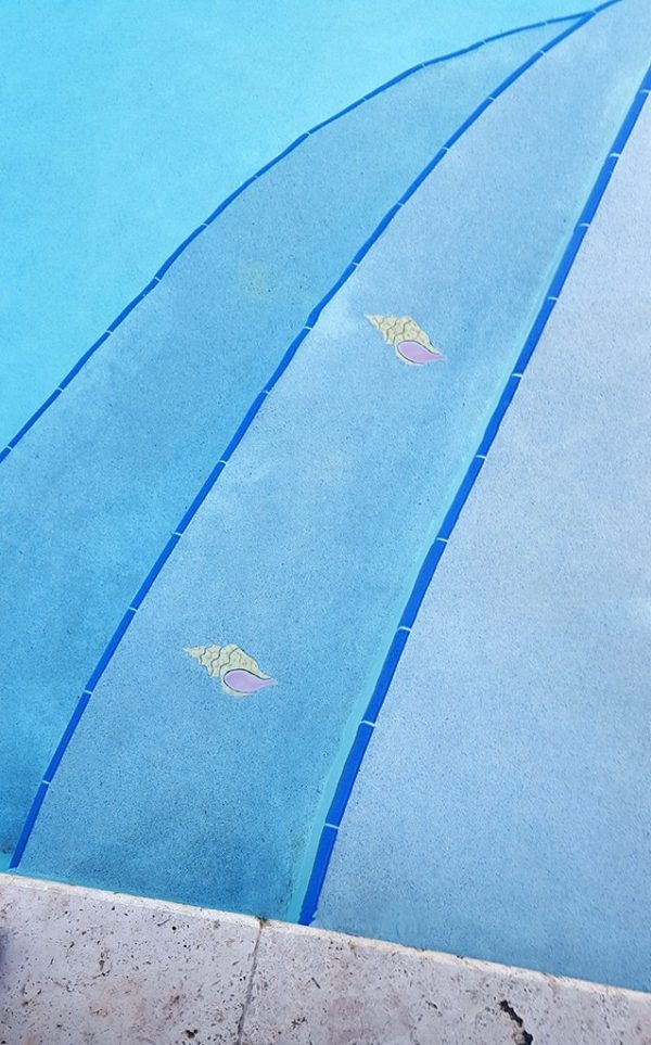 Conch Shell Pool Mosaic