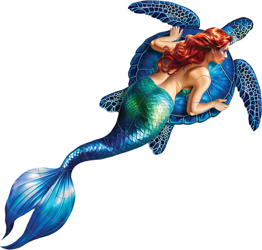 Mermaid with Turtle Pool Mosaic