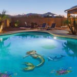 Golden Mermaid Pool Mosaic