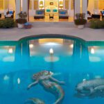Golden Mermaid Pool Mosaic
