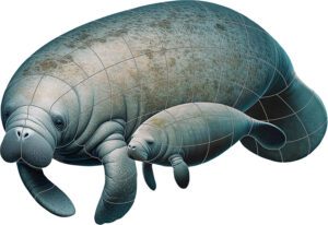 Manatee with Baby