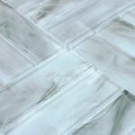 Metro Gray 2″ x 6″ (Panama Weave Series) Glass Pool Tile