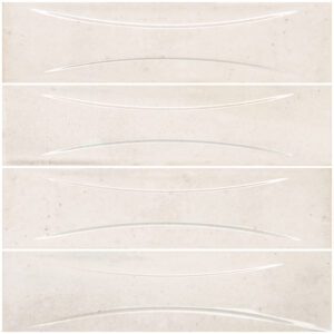 Antique White 3″ x 12″ Relief (Boutique Series) Porcelain Pool Tile