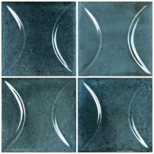 Prussian Blue 6″ x 6″ Relief (Boutique Series) Porcelain Pool Tile