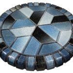 Lagoon Barstool Top (Crystal Water Series) Pool Mosaic