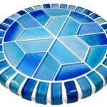 Surf Barstool Top (Crystal Water Series) Pool Mosaic