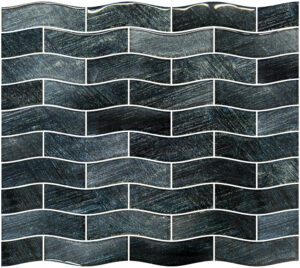 Midnight Current 1″ x 4″ Field (Celestial Seas Series) Glass Pool Tile
