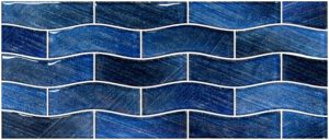 Pacific Drift 1″ x 4″ Waterline (Celestial Seas Series) Glass Pool Tile