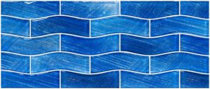 Starlight Bay 1″ x 4″ Waterline (Celestial Seas Series) Glass Pool Tile