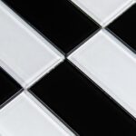 Jet Black 3″ x 6″ (Hampton Series) Glass Pool Tile